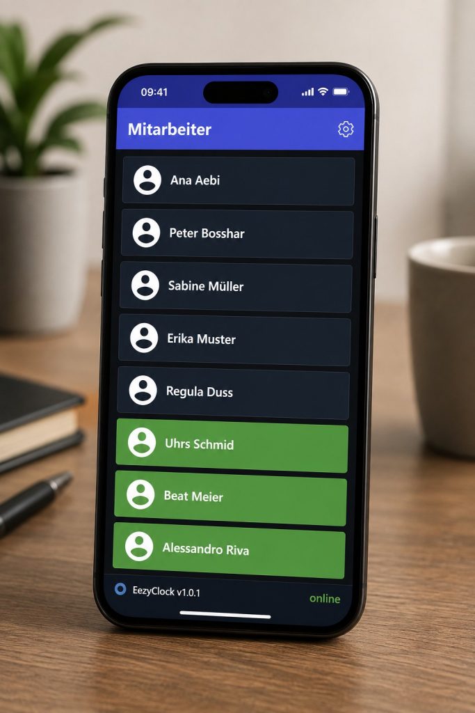 eezyclock on Smartphone