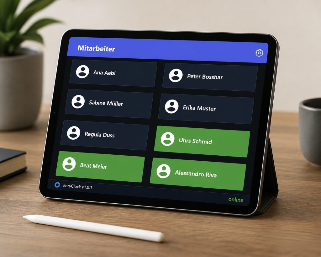 eezyApp on tablet