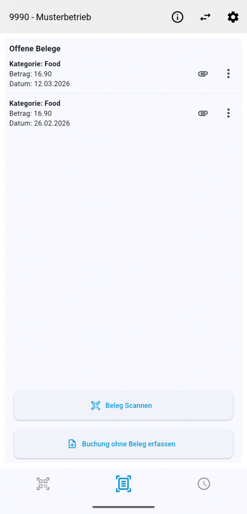 eezyApp Beleg scannen